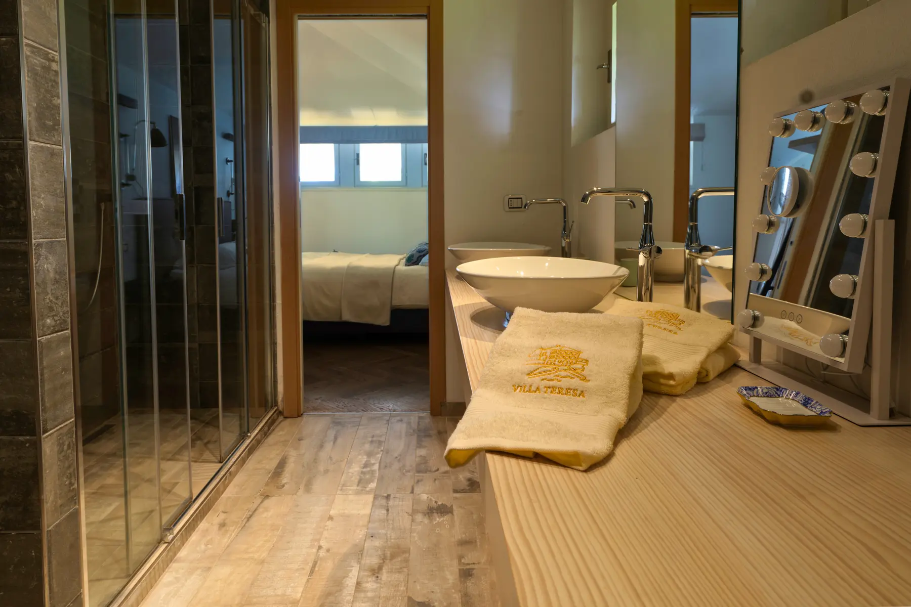 A bright guest bathroom