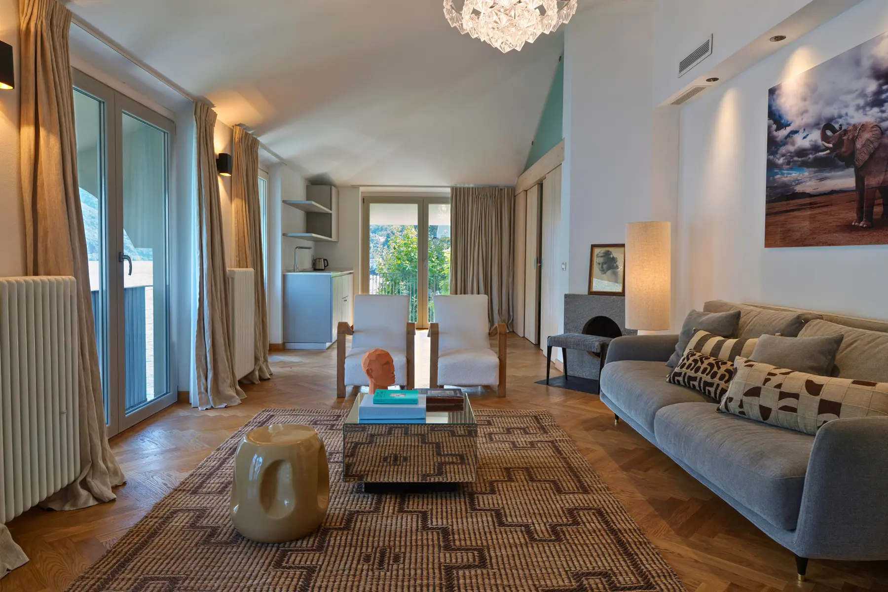 The upstairs living room